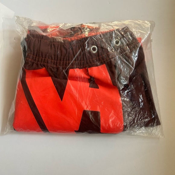 NWT Agua Bendita Theo Men’s Trunks Reversible Orange Sellout Size 38 - Picture 4 of 7